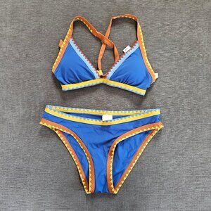 NWT Lucky Brand Women Triangle Avila Bikini Top & Hipster Bikini Bottom Size L